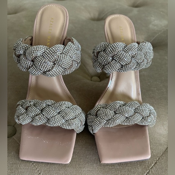 Azalea Wang Silver Braided Heels - Picture 3 of 7
